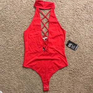 Red Express Bodysuit size Medium